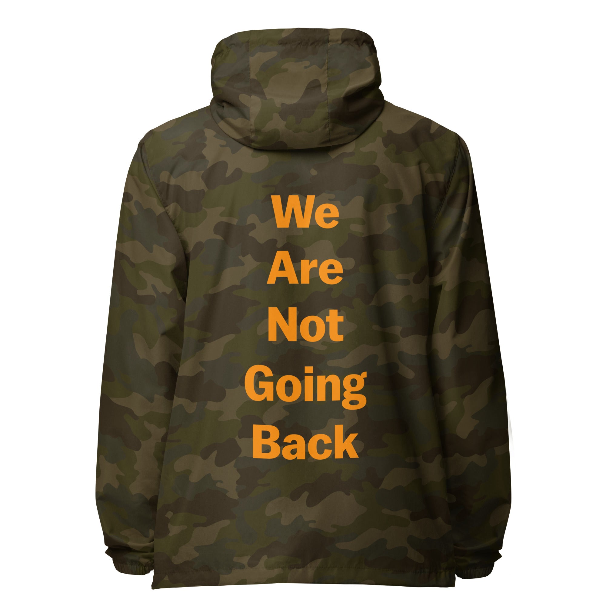 Harris-Walz "We Are Not Going Back" Unisex lightweight zip up windbreaker