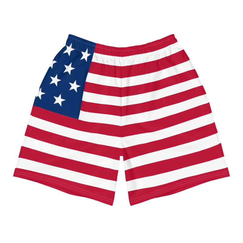 United States Flag Men's Athletic Long Shorts