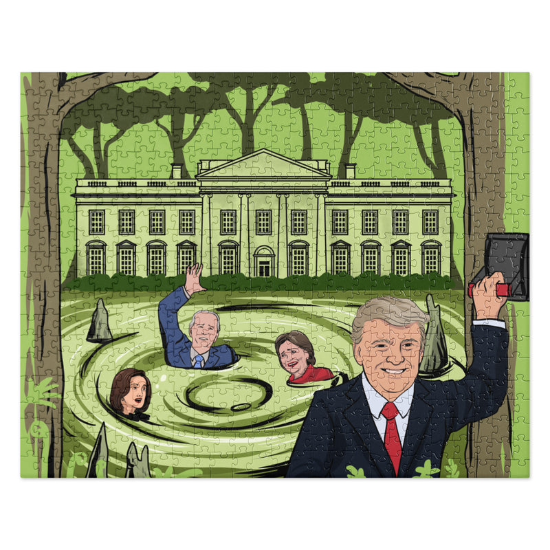 Trump Drains the Swamp Jigsaw Puzzle