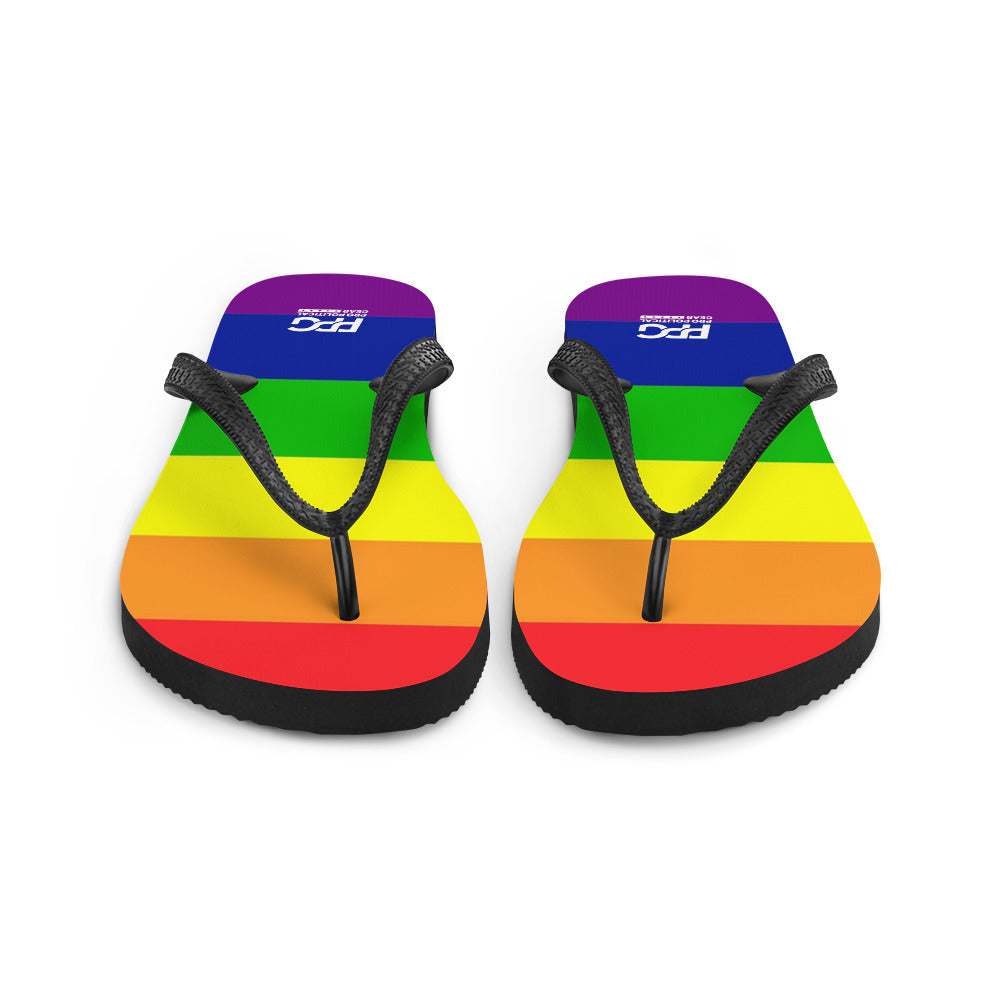LGBTQ Pride Flag Flip-Flops