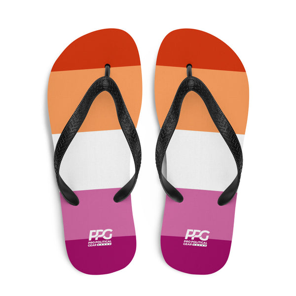 Lesbian Flag Flip-Flops