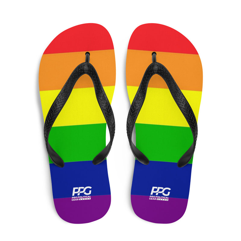 LGBTQ Pride Flag Flip-Flops