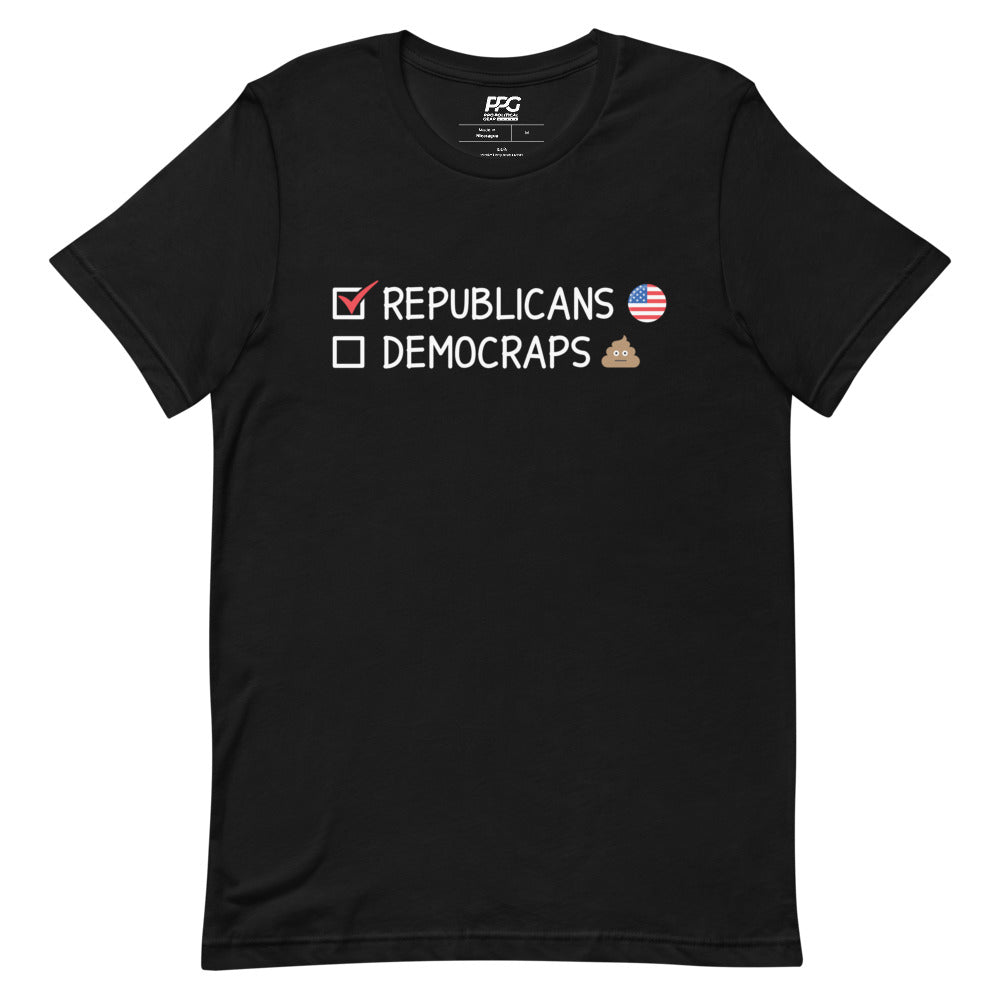 Republicans Check, No Democraps Unisex T-Shirt