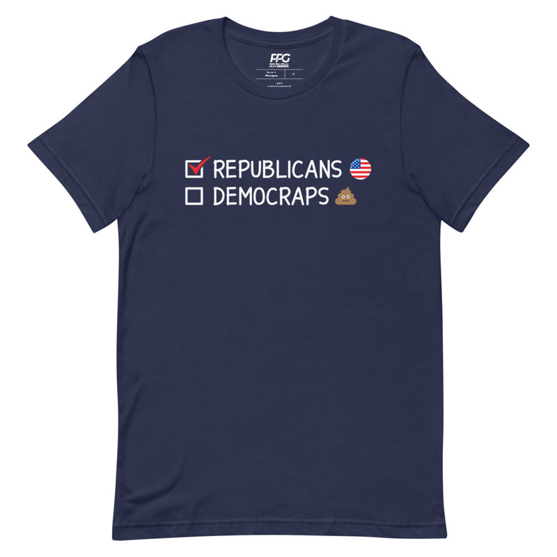 Republicans Check, No Democraps Unisex T-Shirt