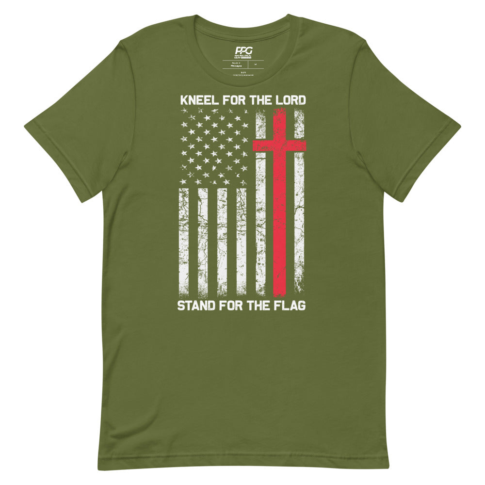 Kneel for the Lord, Stand for the Flag Unisex T-Shirt